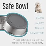 Nonslip Stainless Steel Dog Bowls, 3.8 US Cup, 2 Count - Image 2
