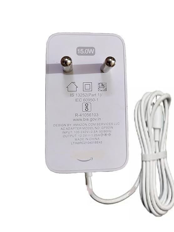 HITRIME 15W Power Adapter for Amazon Echo Dot (3rd 4th 5th Generation), Echo Show 5 (1st 2nd Generation), Echo Spot, Echo Dot 3rd, Fire TV Cube and More (White)