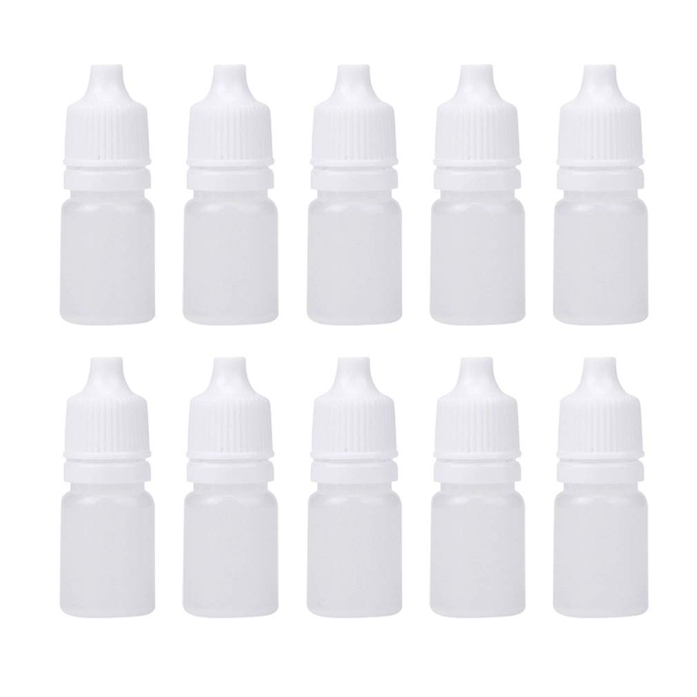 Junhouse 5ml Empty Plastic Dropper Bottles Squeezable, Pack of 10