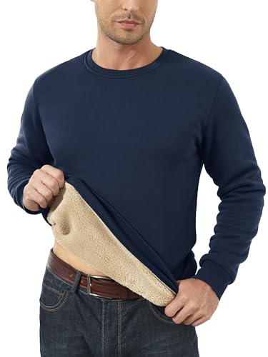 Magcomsen Sherpa Fleece-Lined Men'S Crewneck Sweatshirt thumb #5