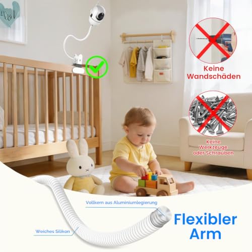 Yaekea babyphone halterung für halterung babyphone kamera Kompatibel mit Hello Baby HB6550 / HB65 / HB6560 / HB6340 / HB6339 / 1/4 Zoll… – Ansicht 5
