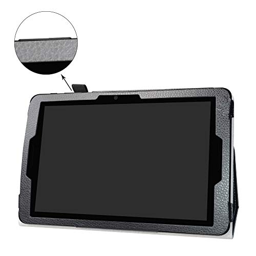 Zte Zpad 10 Inch Tablet Case,Bige Pu Leather Folio 2-Folding Stand Cover For 10.0 Zte Zpad 10 Inch (Model K90U) Tablet,Black #TOP1