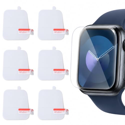 6pcs tpu for iwatch screen protector hydrogel film for watch 9 8 7 6 se 5 4 3 40mm 44mm Full Coverage Clear Film Anti-Scratch