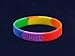 LGBTQ - Rainbow Pride Silicone Bracelet - Adult Size - Support LGBTQ Cause (1 Bracelet)