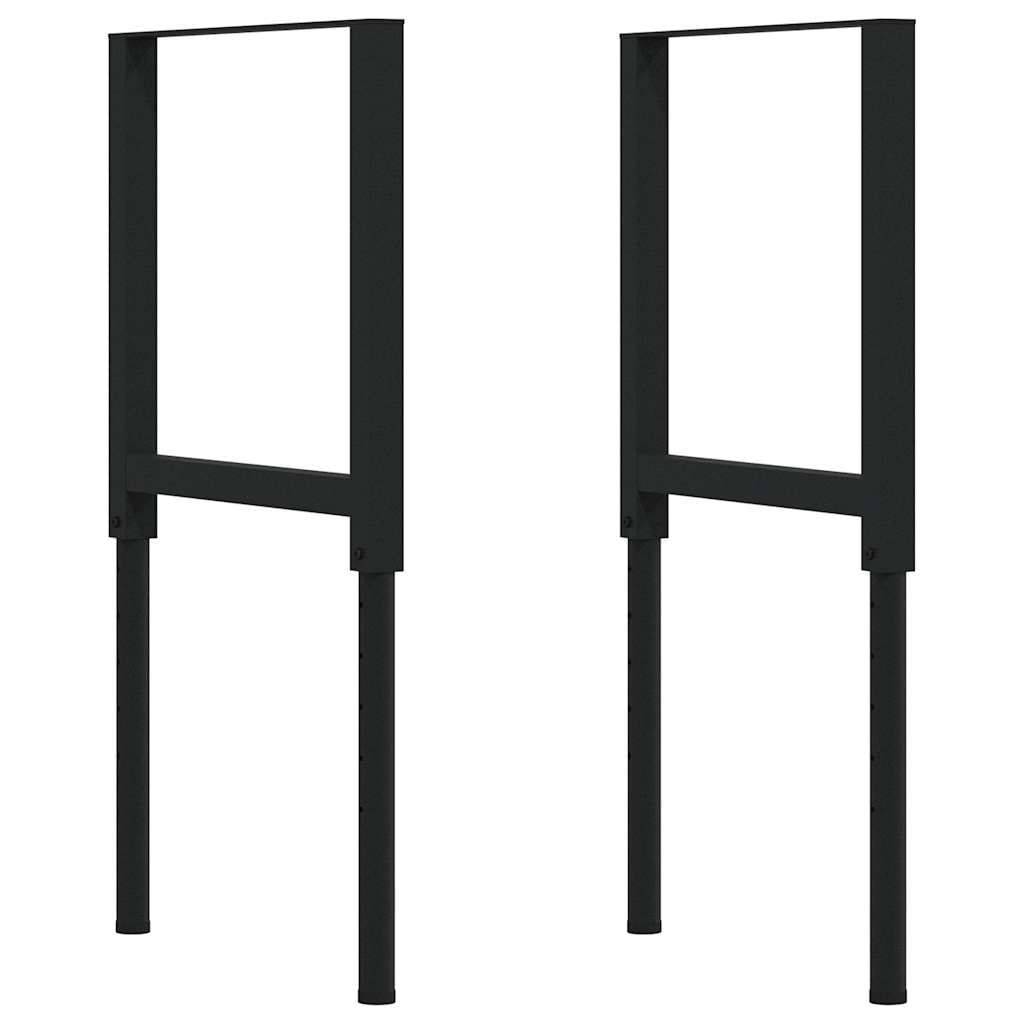 Banco de trabajo de madera maciza de roble 100 x 60 x (71,5 – 98) cm con estructura de metal pulverizado, altura regulable para taller, hobby, garaje, con gran placa de madera y práctico