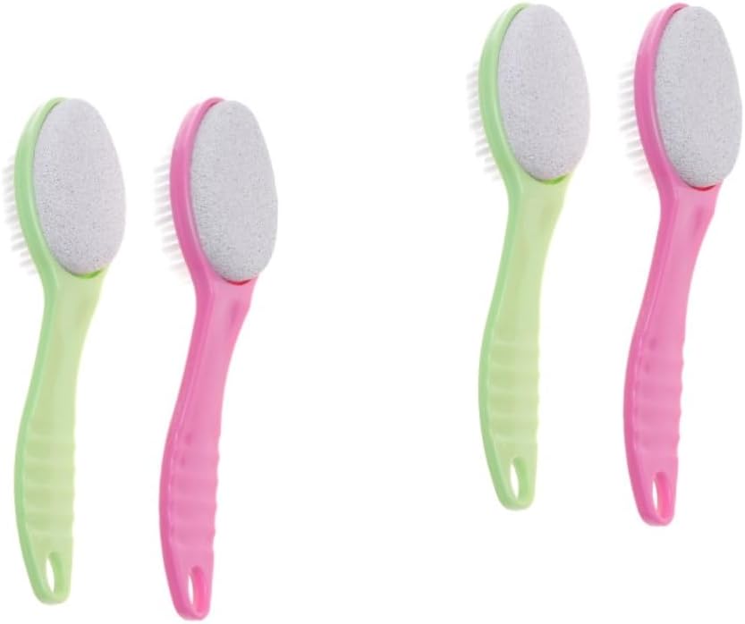 Housoutil 4 Pcs Remover Exfoliation Exfoliating Pumice Stones Pedicure Scrubber Foot Rasp Exfoliates Dual-Sided Rasp Pedicure File Pumice Brush Rasp Dead Skin Remover