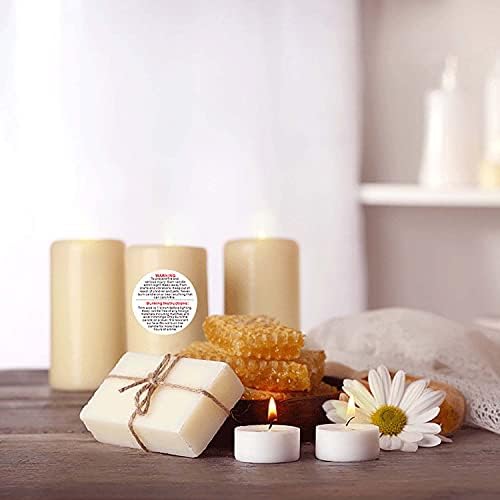 500 Pieces Candle Warning Labels 1.5 Inch Wax Melting Safety Stickers for Candle Making Supplies, Candle Tins, Candle, Candle Jars