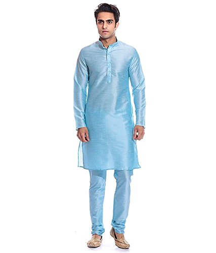 Image of Silk Blend Men's Kurta Pyjama Set /Kurta Pajama for Men