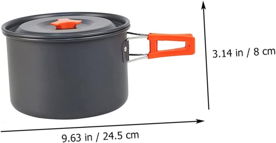 DECHOUS Portable Camping Cookware Set for 1-2 People Includes Camping Pot and Cutlery Lightweight and Compact for Outdoor Cooking and Picnics