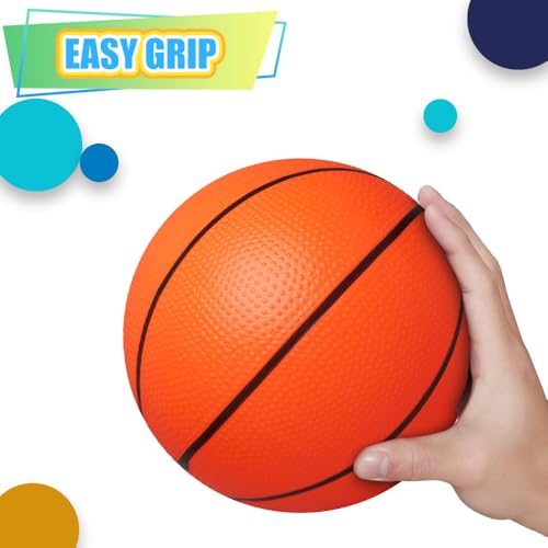 8'' Mini Orange Basketballs for Mini Basketball Hoop, 22CM Soft Rubber Balls Fun Sports for Indoor Outdoor Playground Pool Beach, Replaceable Balls for Kids Adults(5PCS) by Dilabnba - Image 7