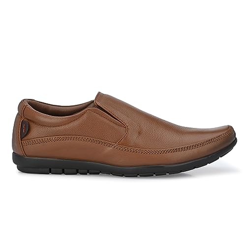 Image of egoss Stretch Genuine Leather Slip-On Shoes for Men | Formal, Office Comfortable, Stylish & Durable Footwear - GS | Pp, 345 PP