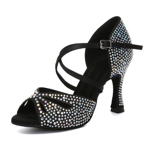 Chaussures de danse latine salsa strass anti glisse tango femme