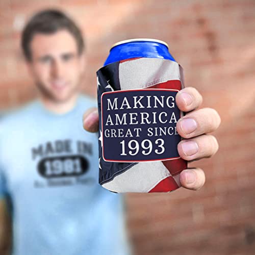Birthday Gifts For 30Th Birthday Making America Great Since 1993 30Th Birthday Gag Gifts For Birthday Party 2 Pack Can Coolie Drink Coolers Coolies Usa Flag #TOP3