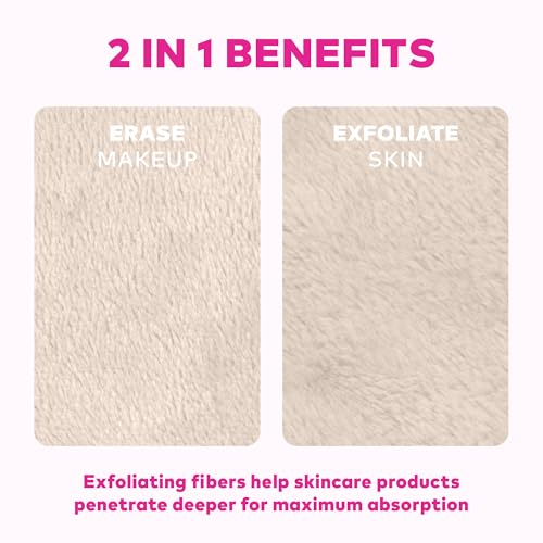 Image of The Original MakeUp Eraser Mini PRO 5-pack, Erase All Makeup With Just Water, Including Waterproof Mascara, Eyeliner, Foundation, Lipstick, Sunscreen and More! Sweet Cream, 5ct