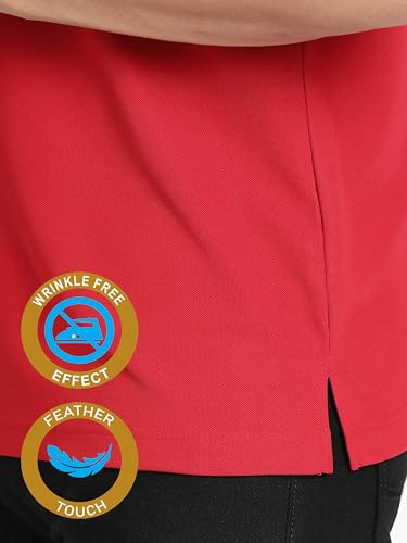 Image of STELLERS Men's Premium Polo T-Shirt Wrinkle Free Quick Dry Soft and Feather Touch Feel Regular Fit