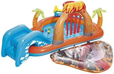 Bestway Lava Inflatable Play Center | Includes Play Balls, Ball Ramp, Ring Toss Game, Water Blob,
