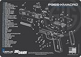 EDOG P365-XMACRO Gun Cleaning Mat - Schematic (Exploded View) Diagram Compatible with Sig Sauer P365XL Series Pistol 3 mm Pad Protect Your Firearm Magazines Bench Surfaces Gun Oil Solvent Resistan