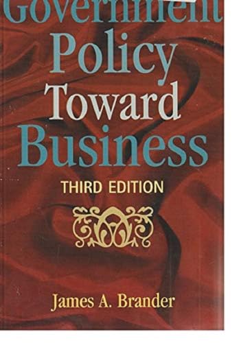 Government Policy Toward Business 0471641413 Book Cover