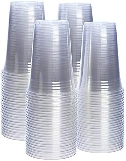 [100 Pack - 20 oz.] Crystal Clear PET Plastic Cups
