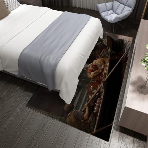 Tapis de style cour lavable pour eviter les taches persistantes dans le salon - 4