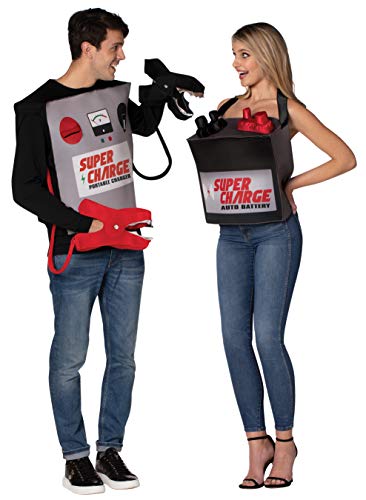 Rasta Imposta Battery and Jumper Cables Couple Halloween Costume, Adult