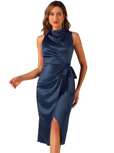 Robe sans manches en satin Allegra K idéale pour vos soirées d'été élégantes