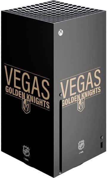 Skinit Decal Gaming Skin Compatible with Xbox Series X Console - Officially Licensed NHL Vegas Golden Knights Script Design
