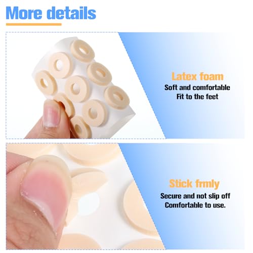 IANFAN 75 Pcs Corn Cushions, Self-adhesive Corn Pads Soft Foam Corns Removers for Foot Care Foot Toes Prevents Calluses Reduce Friction (Small Round)