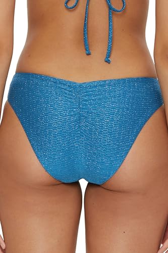 BECCA Women's Luxe Shirred Hipster Bikini Bottom, Cheeky Coverage, Swimwear Separates3