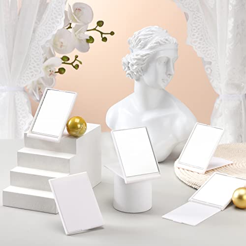 Queekay 32 piezas espejo compacto plegable rectangular miniatura 4