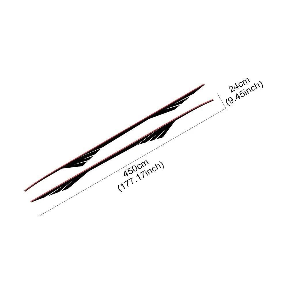 2Pcs Pickup Seite Taille Aufkleber Für Toyota Hilux SR5 AN10 20 30 MK3 N80 90 100 Auto Styling Vinyl Aufkleber Fahrzeugaufkleber(Black Gold)