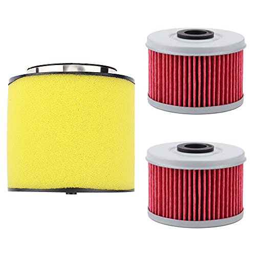 Breynet 400ex TRX400ex Air Filter 17254-HN1-000 Compatible With Pioneer 500 TRX 400 420 500 650 Sportrax 400 Rancher 420 Foreman 500 Rubicon 500 Rincon 650 Atv Parts With Oil Filter