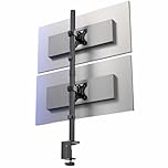 Vivo Dual LCD Monitor Desk Mount Stand Heavy Duty Stacked, Holds Vertical 2 Screens up to 32" (STAND-V002T)