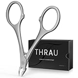 THRAU Nagelhautzange mit Rundgriff – Professionelle Nagelzange aus Edelstahl, Neu Upgrade Cuticle Remover nagelhautschere für Maniküre & Pediküre