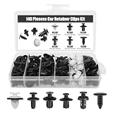 Jasjfasd 140 Pcs Grapas Coche, Remaches Plastico Coche, Tornillos para Parachoques, Incluye 6 Tipos de Grapas para Puertas y Clips Plástico Universales, Grapas de Carrocería, Clip Puerta Coche