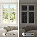 rabbitgoo Total Blackout Window Film Sun Blocking, Black Privacy Window Film Light Blocker, Stained Glass Thermal Cling Heat Control, Room Darkening Glass Sticker for Door Covering, 17.5