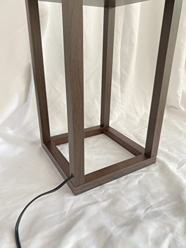 Homefocus Floor Lamp,Shelf Floor Lamp With Usb Charging Port,Display Shelves Floor Lamp For Living Room,Bedroom,White Shade,Walnut Brown Wood. #TOP7