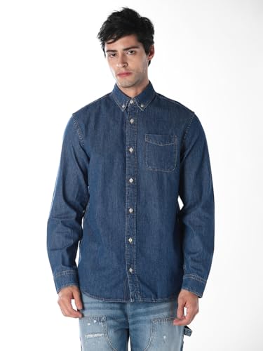 Jack & Jones Men Blue Denim Shirt Mid Blue - Image 3