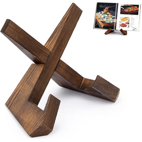 KIRZAX Kochbuchständer aus Holz,Kochbuch Halterung, Ideal zum Halten von Kochbüchern und Bücher,für Küche, Buchaufsteller, Rustikal,Stilvoller Kochbuchhalter für Ihre Kochkreationen KIRZAX Kochbuchständer aus Holz,Kochbuch Halterung, Ideal zum Halten von Kochbüchern und Bücher,für Küche, Buchaufsteller, Rustikal,Stilvoller Kochbuchhalter für Ihre Kochkreationen
