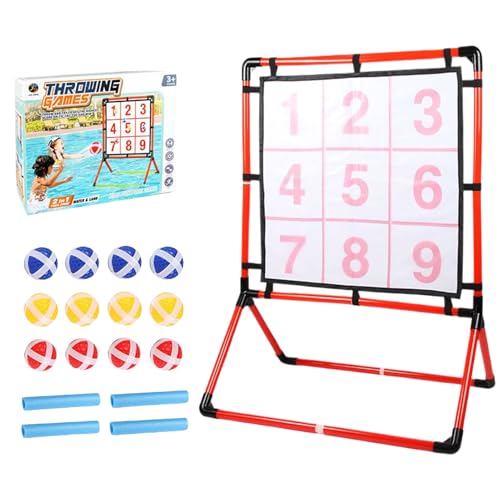 Activité amusante sur l'aire de jeu avec le jeu de lancer de balle