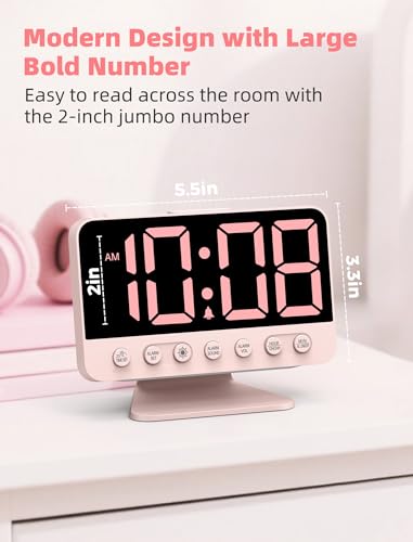 Odokee Digital Alarm Clocks for Bedrooms with Large Bold Number - Image 2