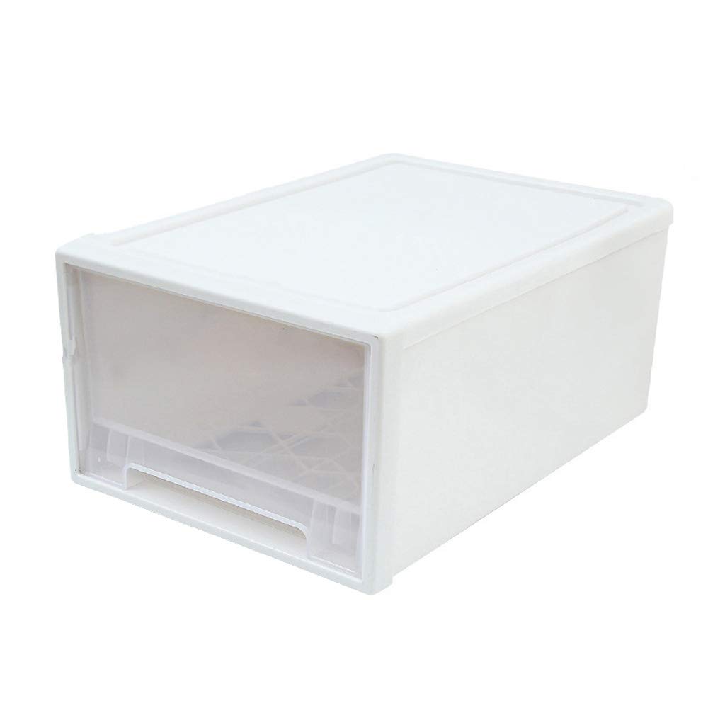 Homieco Transparent Stackable Plastic Closet Storage Box Large Wardrobe Organiser Dividers Cupboard Cubes Storage Bins Containers For Socks, Underwear, Bras