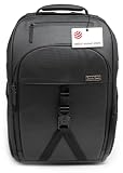 Jaimie Jacobs mochila inteligente con compartimento para portátil de hasta 16,1 pulgadas función maleta ampliable hasta 30 litros (Negro)