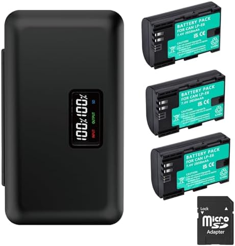 KingMa LP-E6NH LP-E6N LP-E6 Battery LCD Dual Charger Kit | Shopee Malaysia
