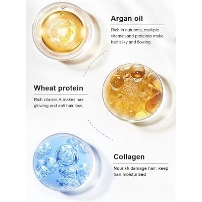 Karseell Collagen Hair Treatment Deep Repair Conditioning Argan Oil Collagen Hair Mask Essence for Dry Damaged Hair All Hair Types 16.90 oz 500ml