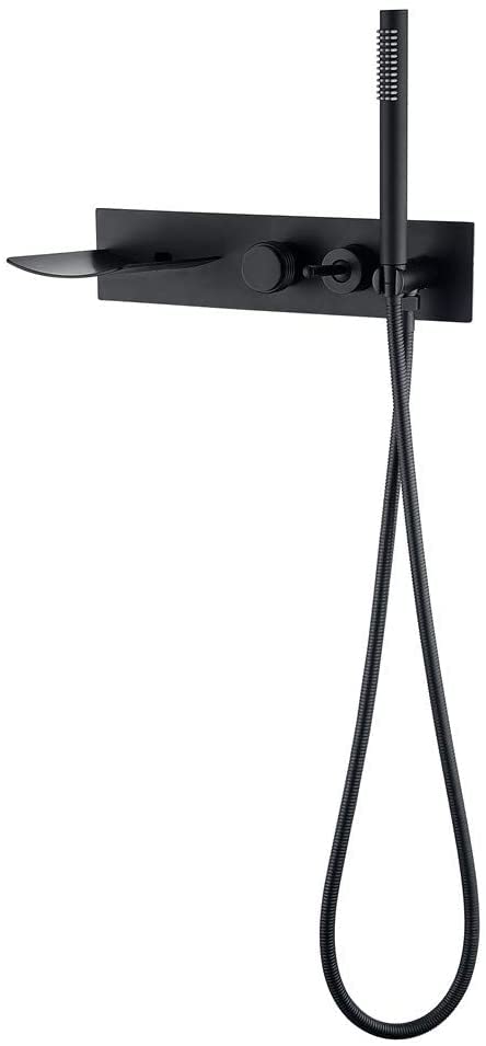 Robinet de baignoire avec douche mitigeur dissimulé eau chaude froide