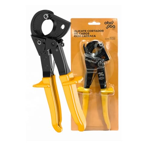 Alicate Cortador de Cabos Catraca Regulavel Alicate Corte Tesoura Profissional Com Trava de Seguranç