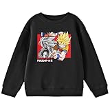 Bioworld Dragon Ball Z Super Saiyan Goku Crew Neck Long Sleeve Youth Black Sweatshirt-Medium