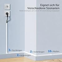 shinfly 4,8 m Kabelkanal Weiß, Kabelkanal Weiß Selbstklebend - 20x10 mm – Ansicht 5
