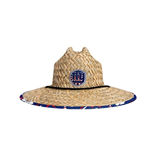 Image of NFL Team Logo Americana Floral Lifeguard Beach Straw Sun Hat
